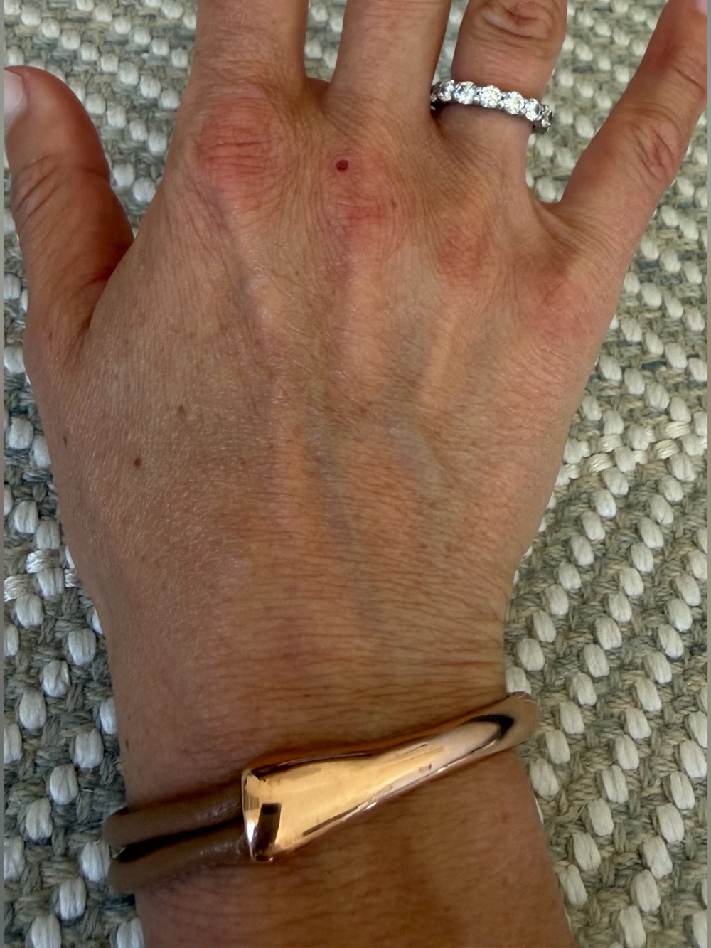 Bronze Milor Two Tone Bracelet in Rose Gold & Neutral Double Leather Band CHIC ✨ - Picture 2 of 9